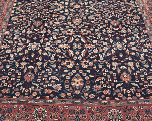 3x5 Oriental Navy Blue Persian Style Hand Knotted Wool Area Rug